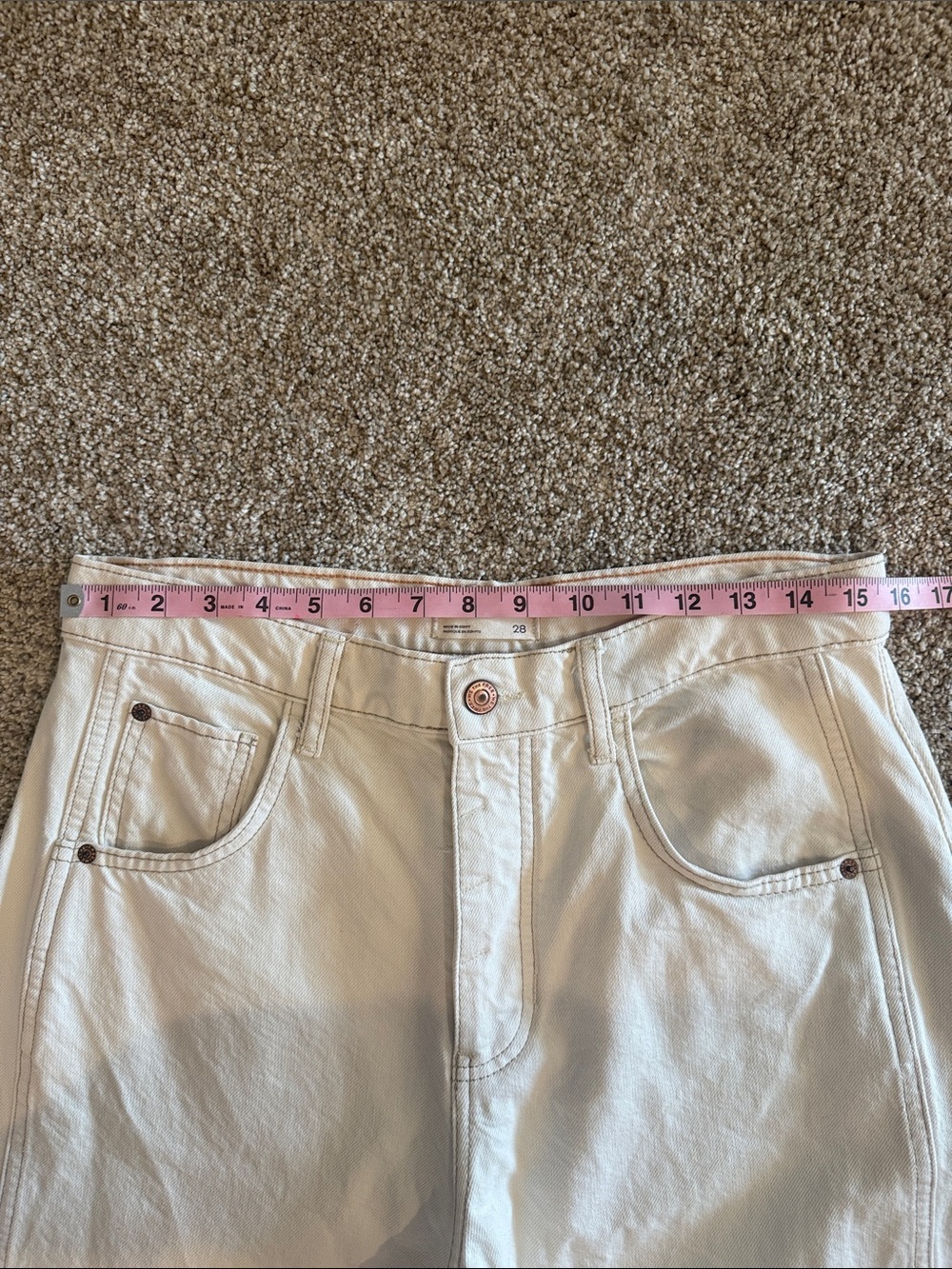 We The Free Good Luck Mid-Rise Barrel Jeans, Milk, 28 - Picture 6 of 10